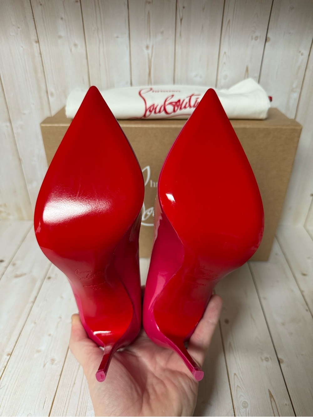 Christian Louboutin Hot Chick Patent Leather Pump Pinup Pink Sz 39 / 9 - Picture 13 of 13